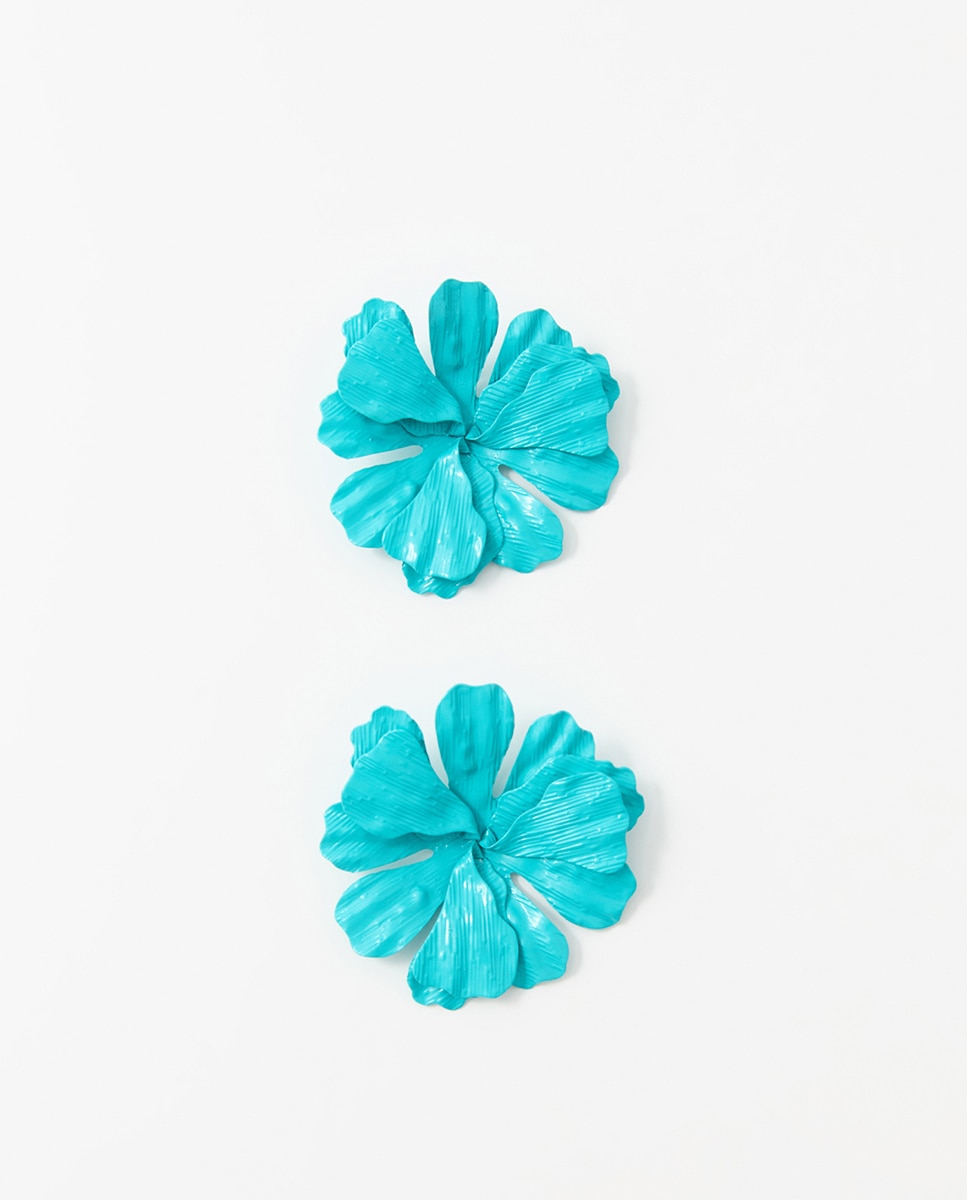 Imagem 0 de Brincos com Flor Grande Pintados