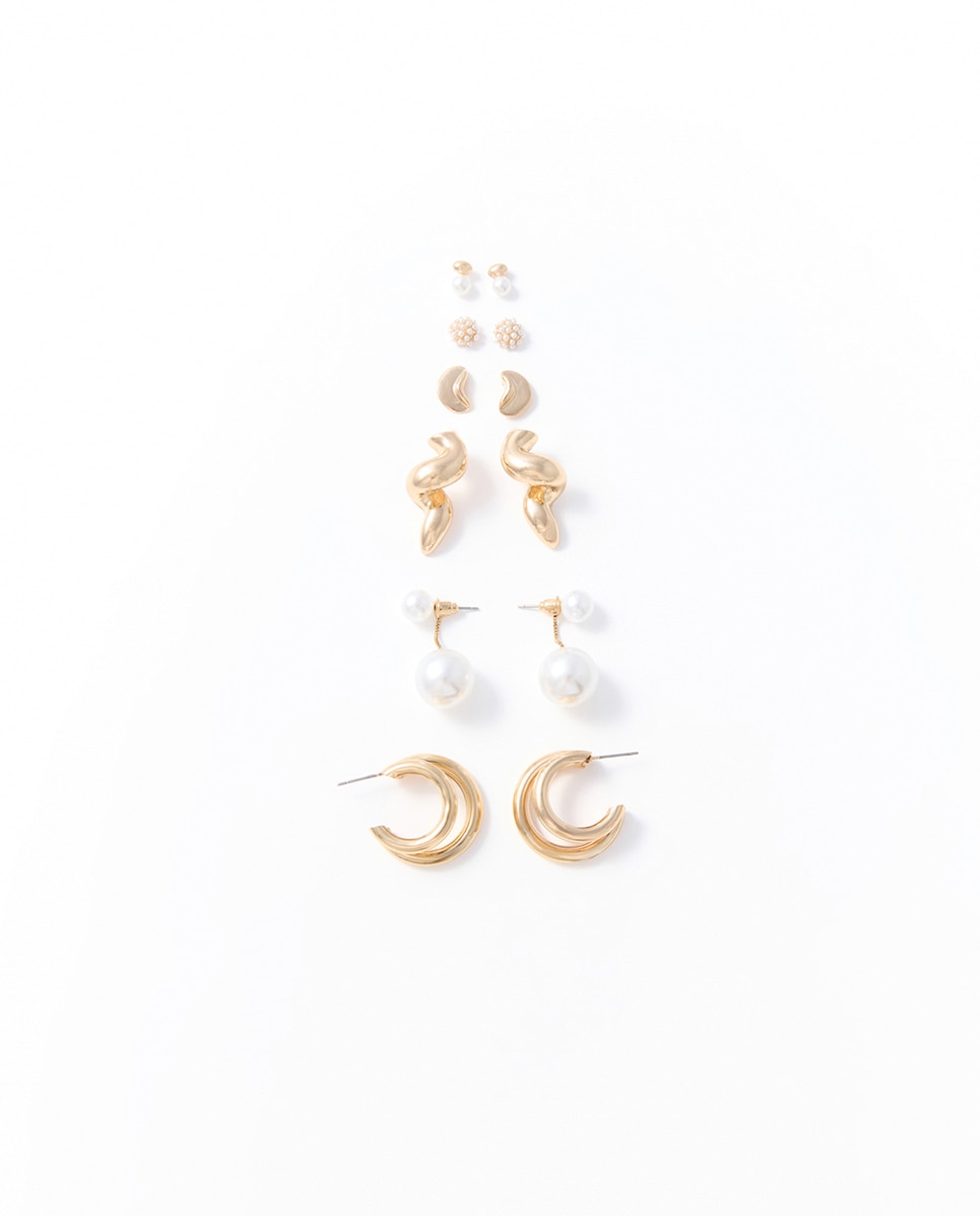 Imagem 0 de Conjunto de 6 Brincos com Pérolas