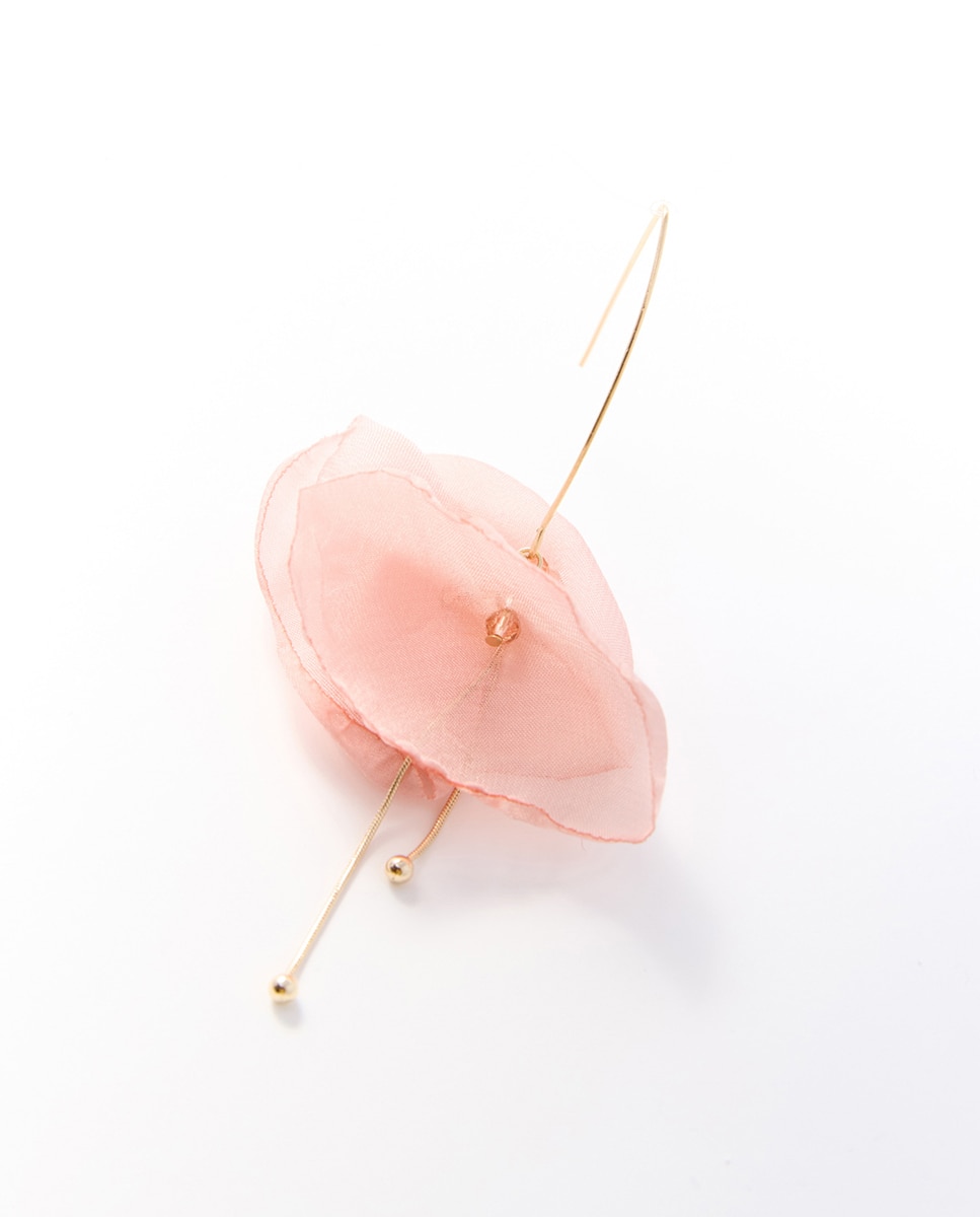 Brincos Têxteis em Forma de Pau 200 Rosa-2