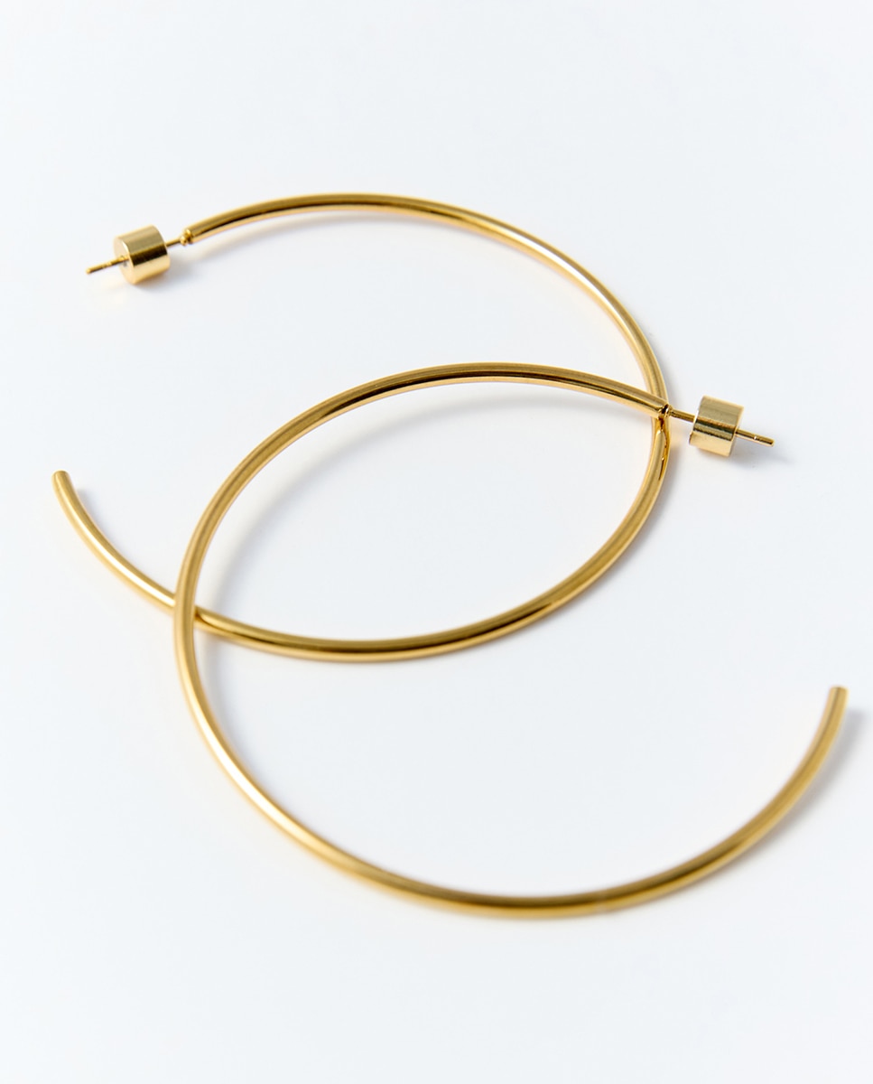 Conjunto de 3 Brincos de Argola de Metal 390 Ouro-2