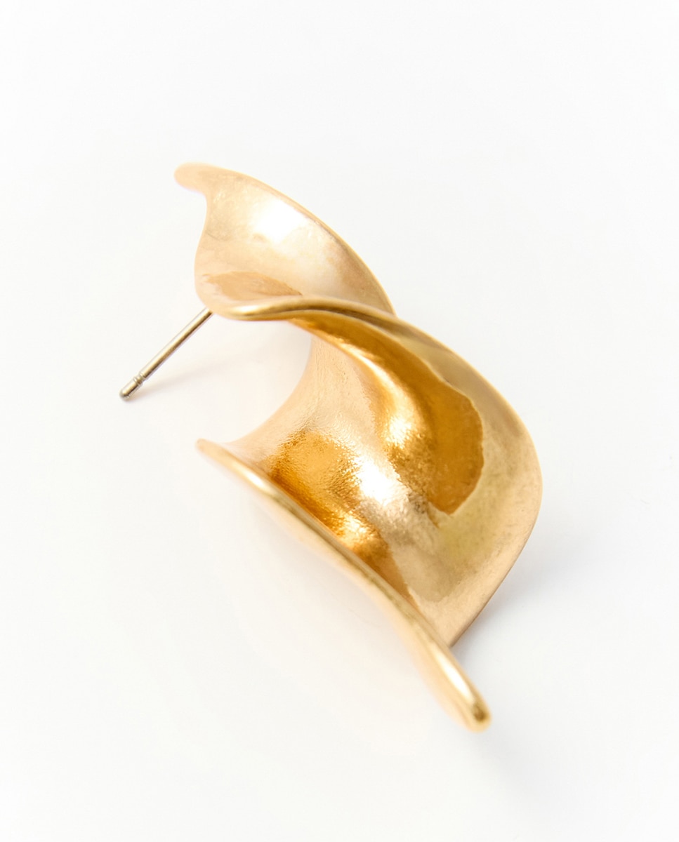 Brincos com Espiral de Metal 390 Ouro-2