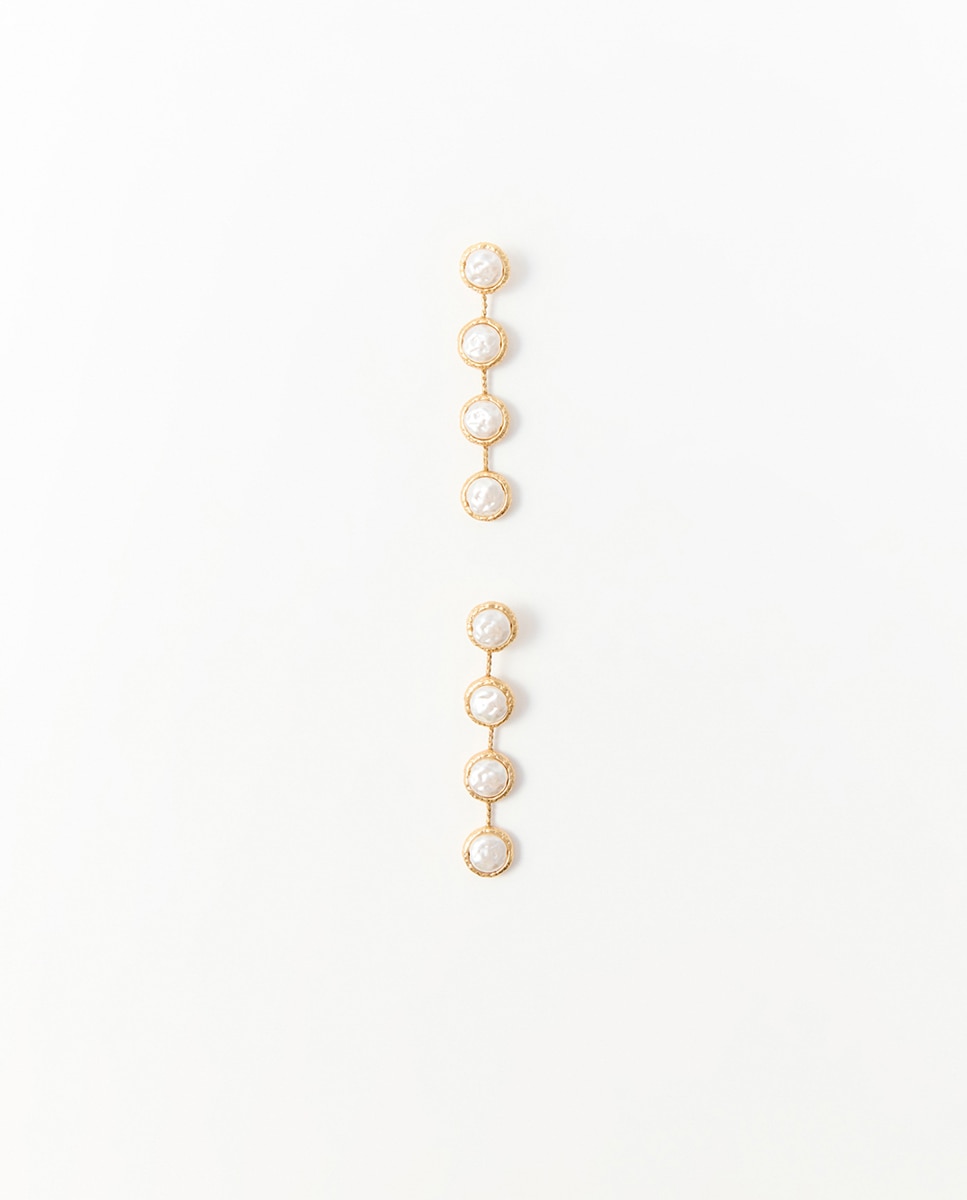 Imagen 0 de Pendientes cadena perlas