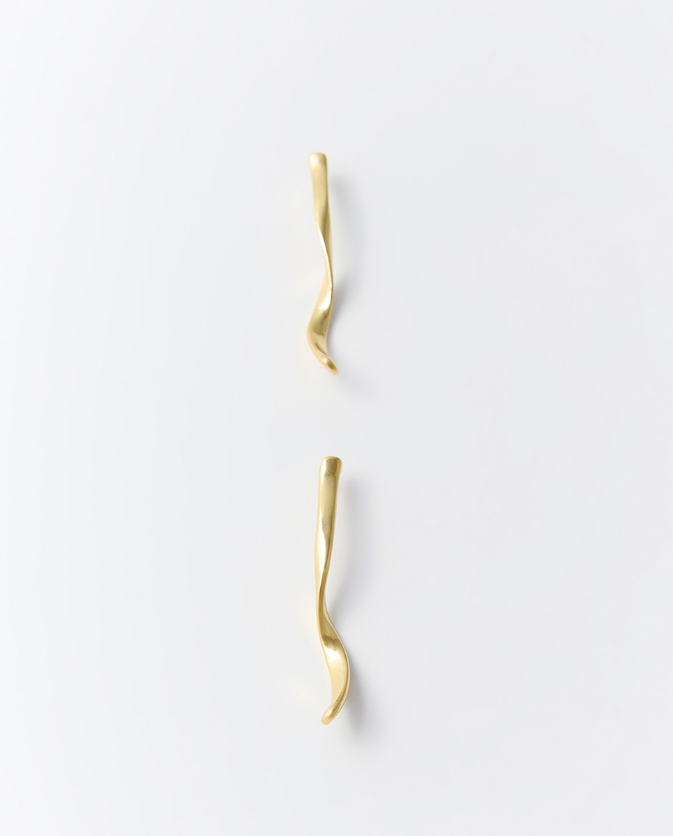 Pendientes cinta baño de oro - Sfera - Ambar Ambar-1