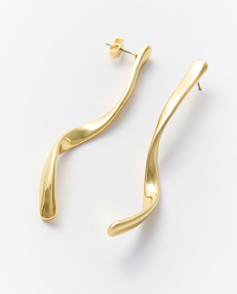 Pendientes cinta baño de oro - Sfera - Ambar Ambar-2