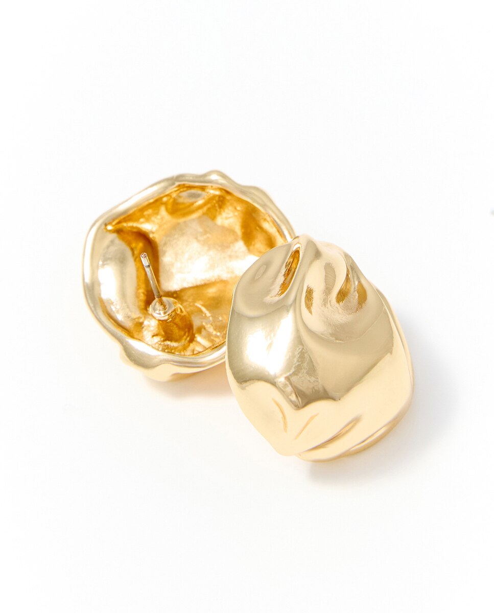 Pendientes metal escultóricos - Sfera - 390 Oro 390 Oro-2