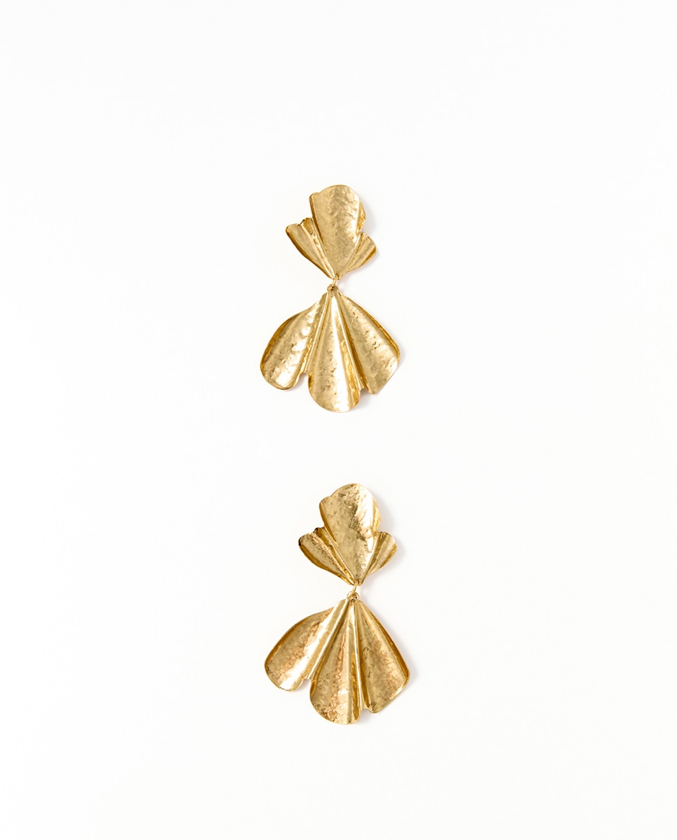 Imagen 0 de Pendientes doble hoja 390 Oro