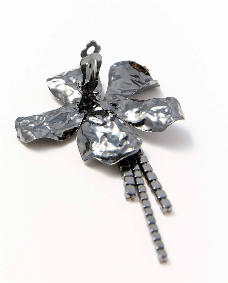 Pendientes flor joya - Sfera - Negro Negro-2