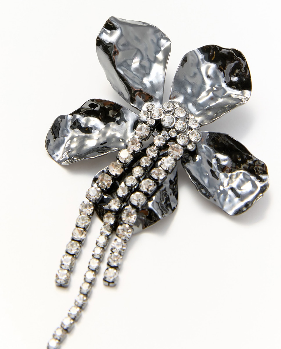 Pendientes flor joya - Sfera - Negro Negro-3
