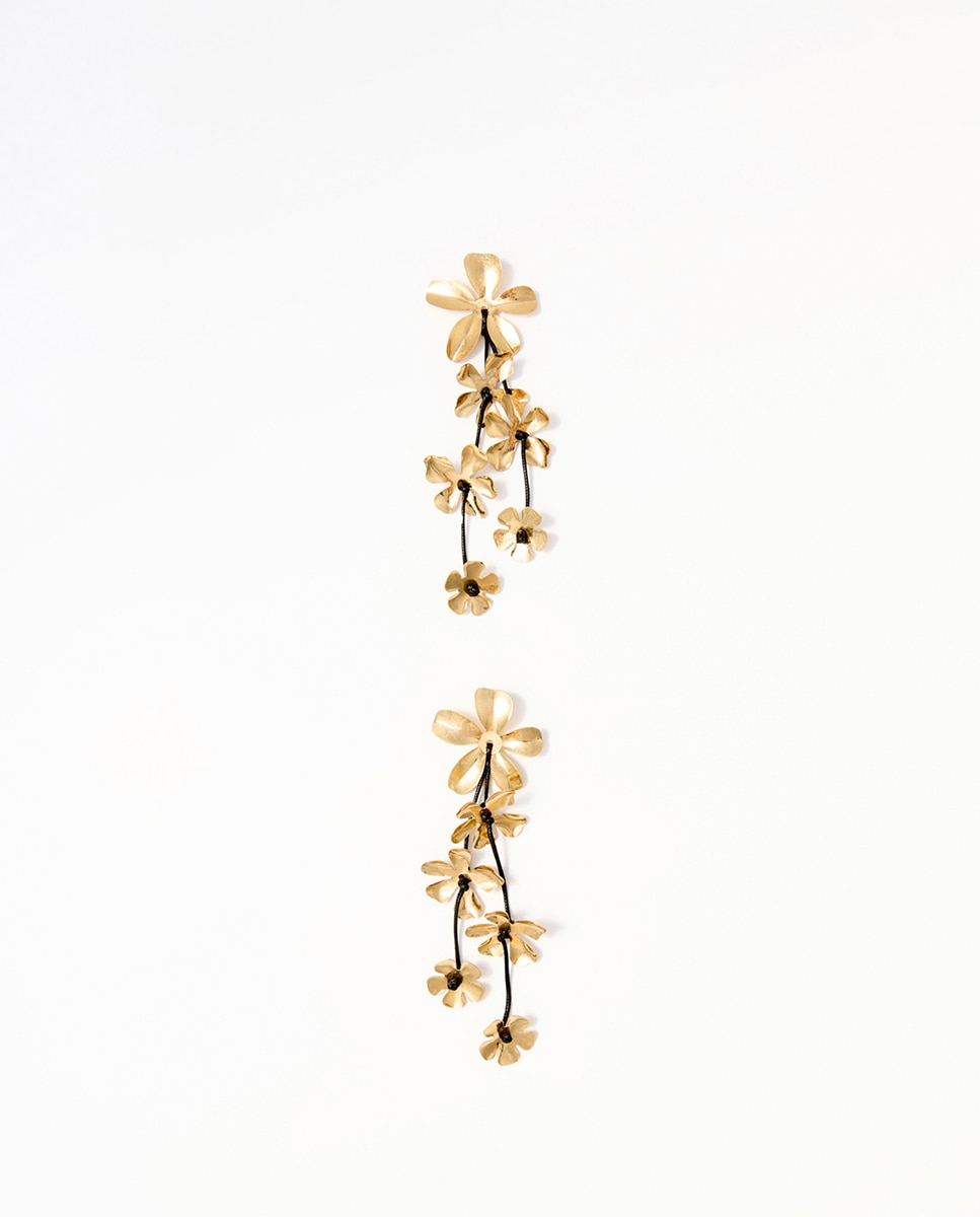 Pendientes flor cordón - Sfera - 390 Oro 390 Oro-2