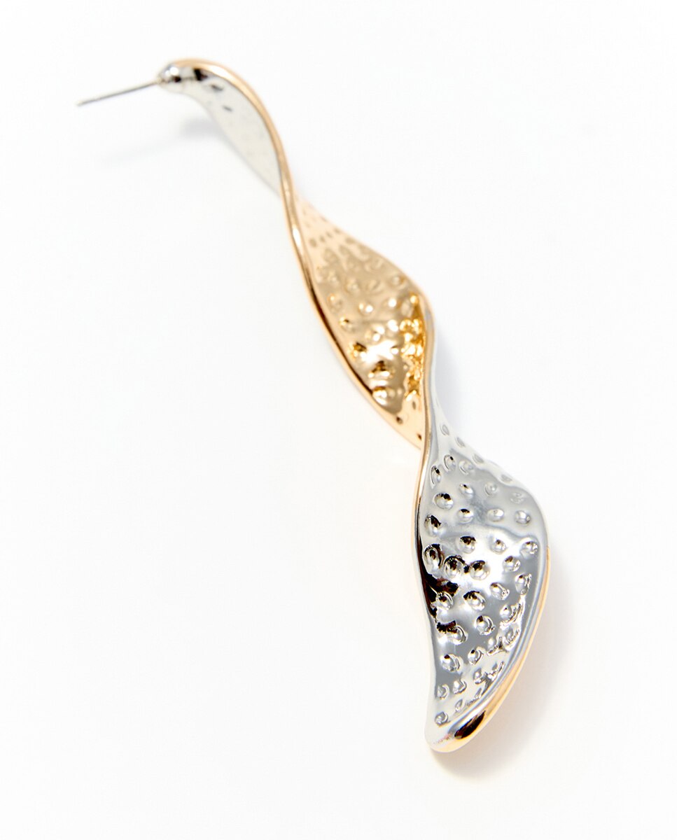 Pendientes remolino bicolor - Sfera - 390 Oro 390 Oro-2