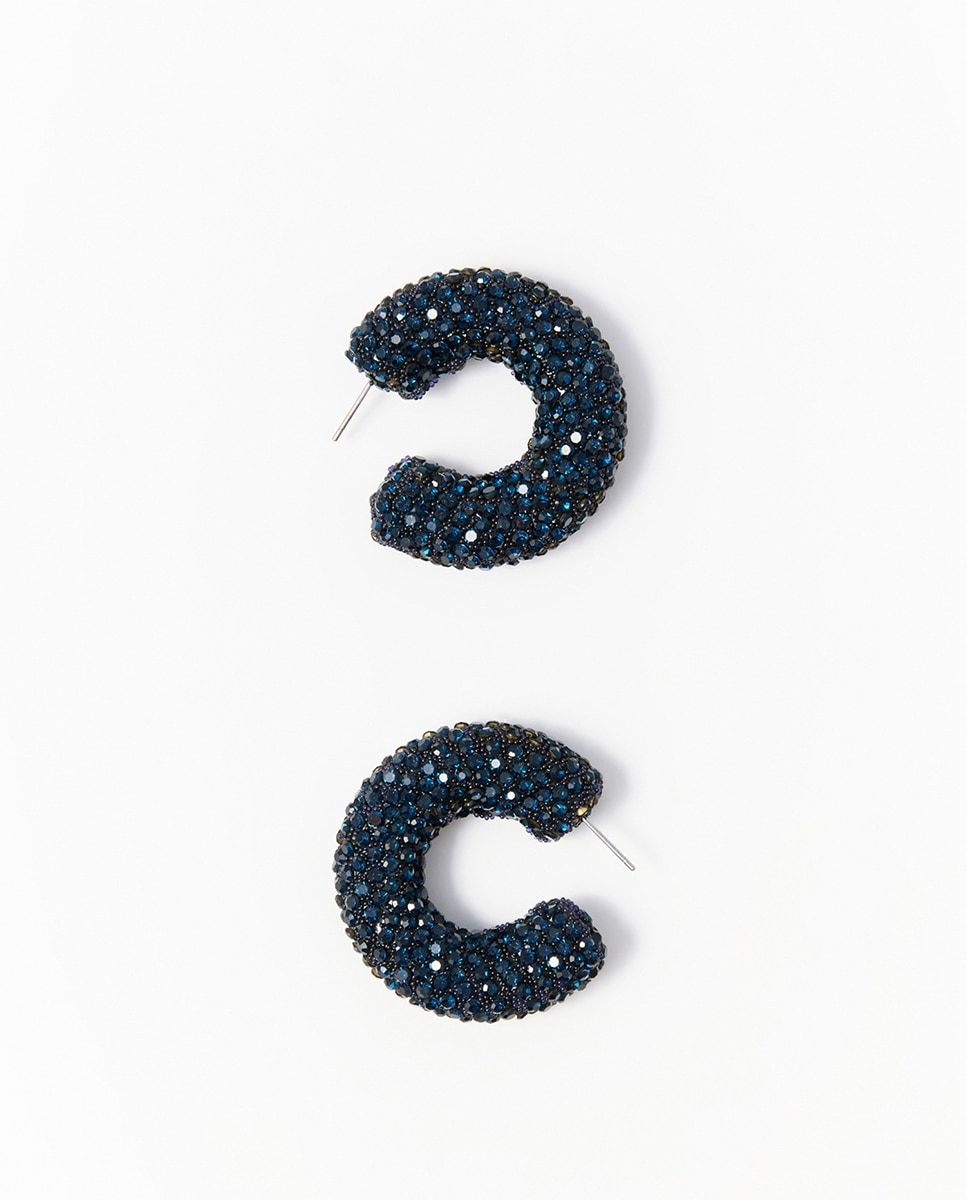 Imagen 1 de Aros caviar brillos 430 Azul oscuro