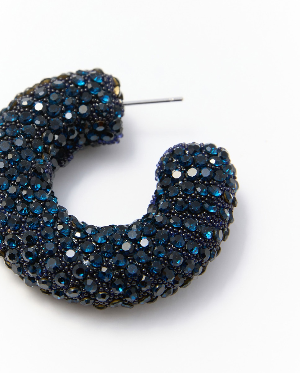 Imagen 2 de Aros caviar brillos - Sfera - 430 Azul oscuro 430 Azul oscuro