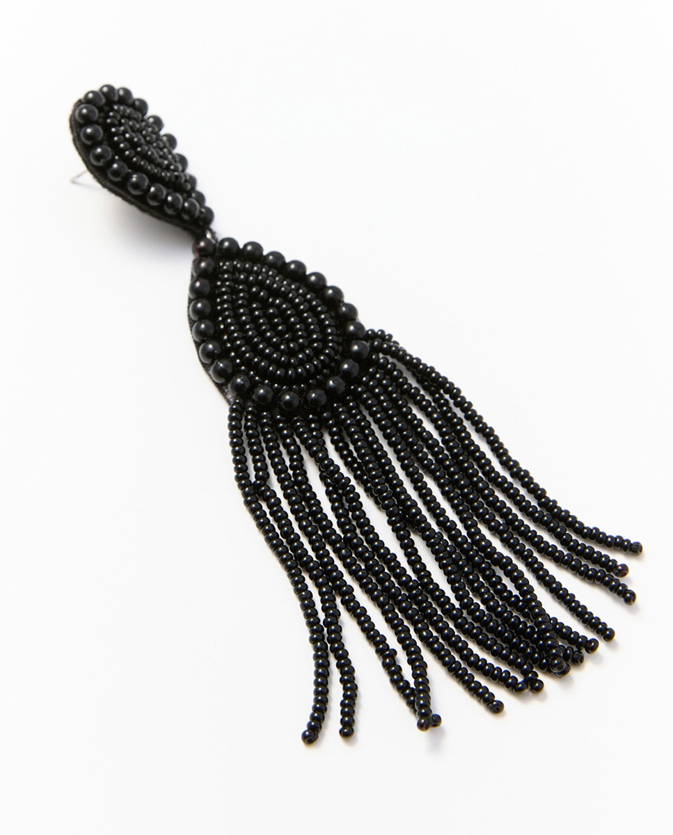 Pendientes dobles cascada - Sfera - Negro Negro-2