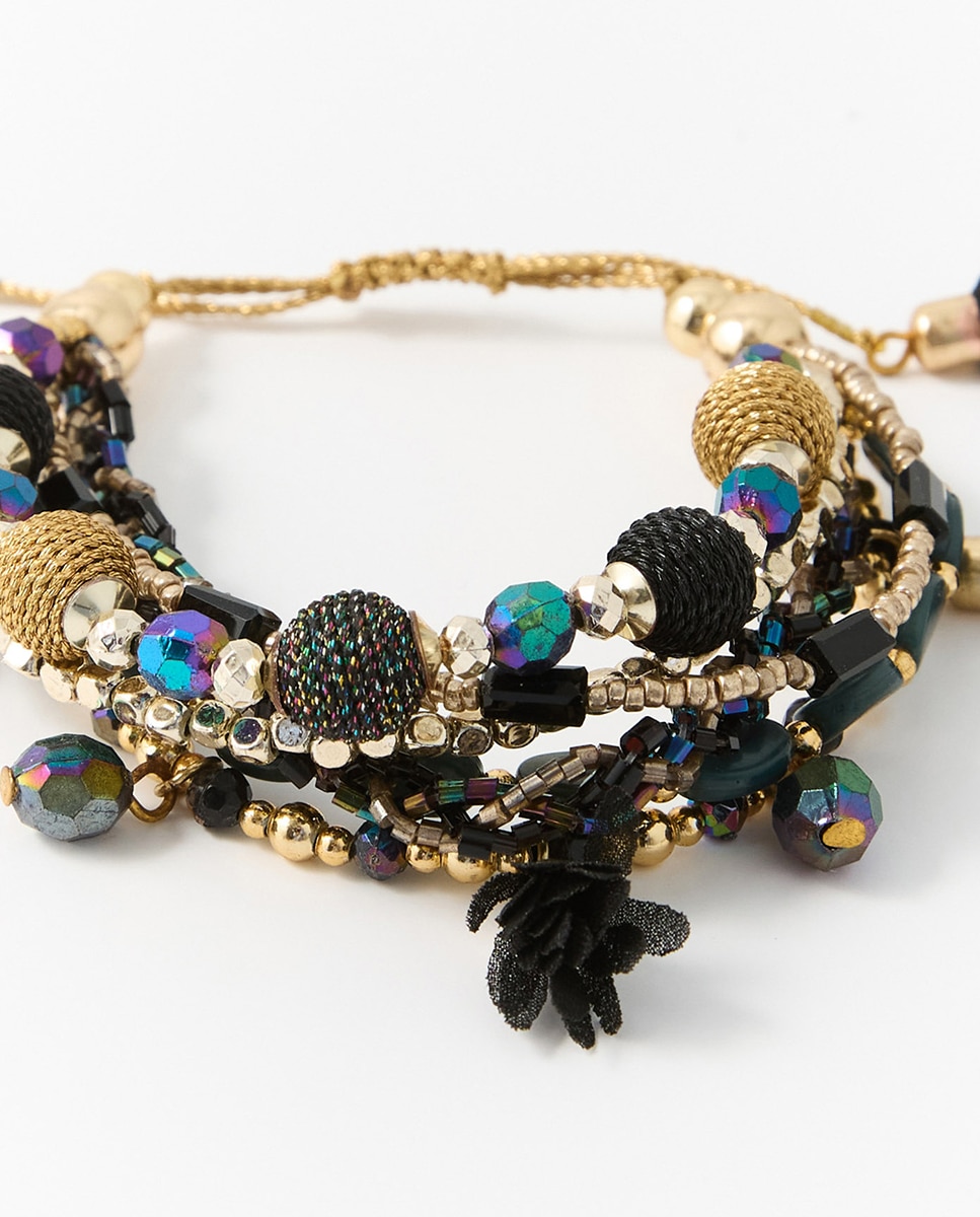 Pulseira com Nó e Contas Multicolor-2
