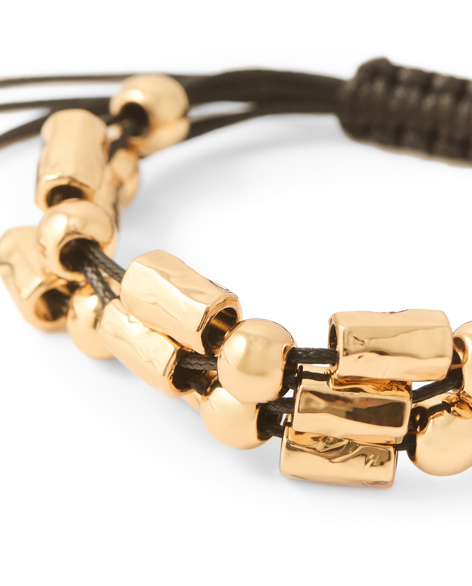 Pulseira Multi-Cordas com Missangas Preto-2