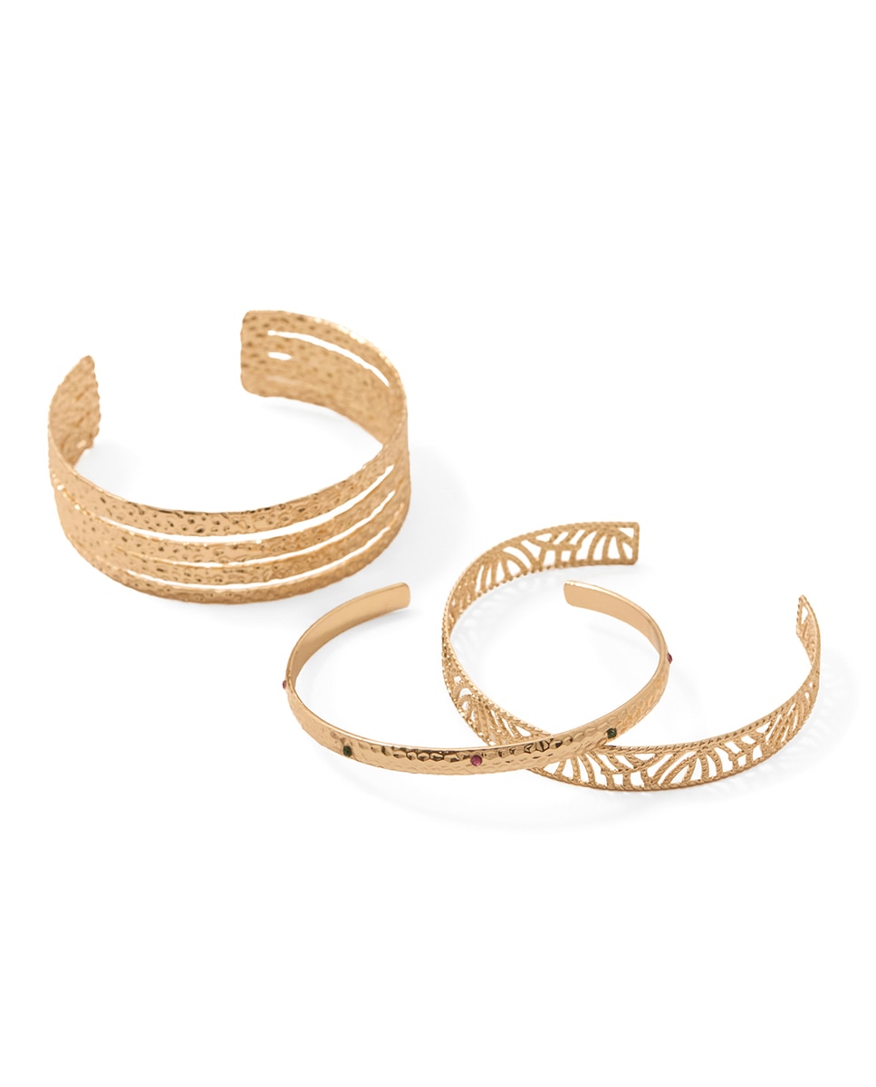 Conjunto de Pulseiras Delicadas Ouro-2