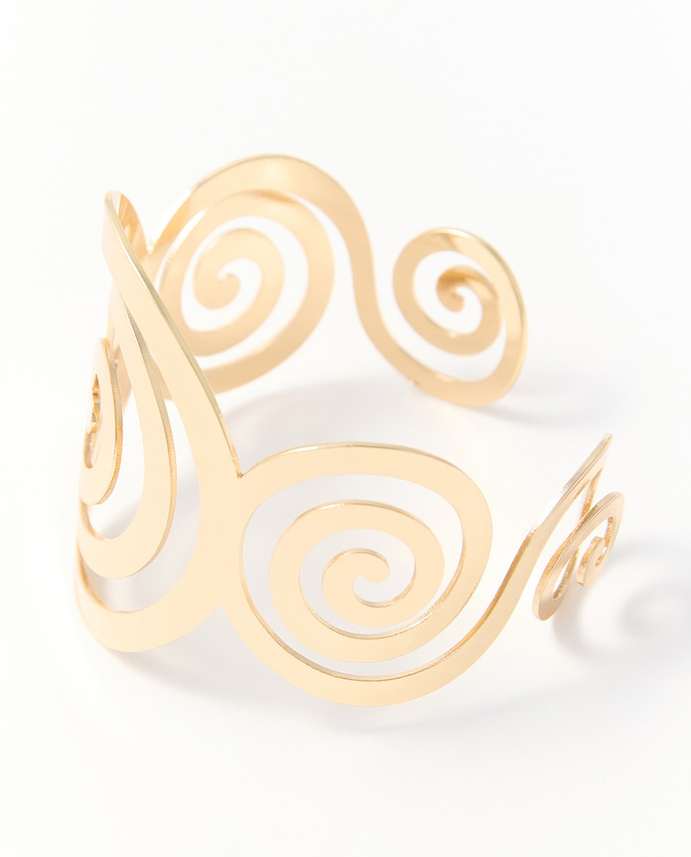 Conjunto de Brincos em Espiral Ouro-2