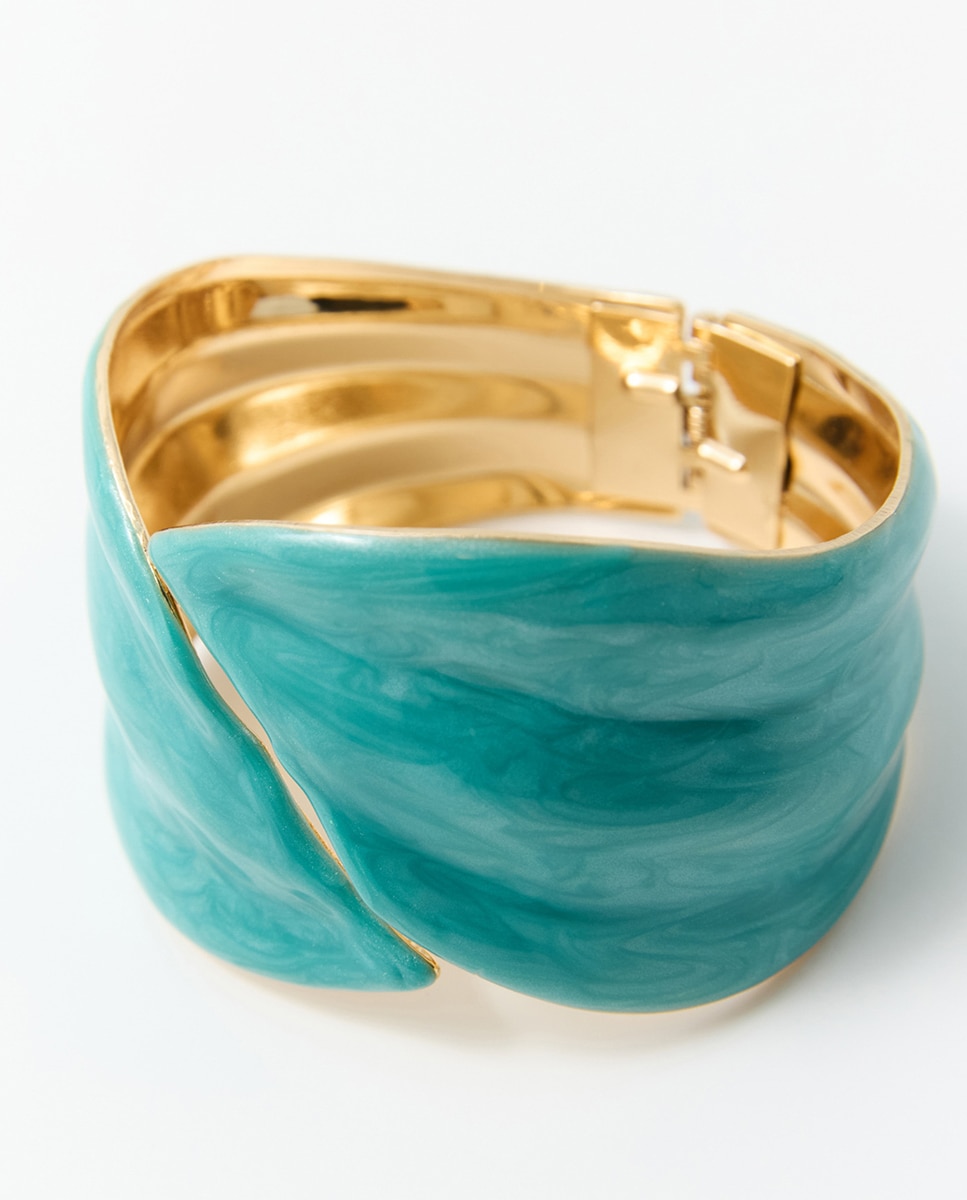 Pulseira com Fole Envernizada Verde-2