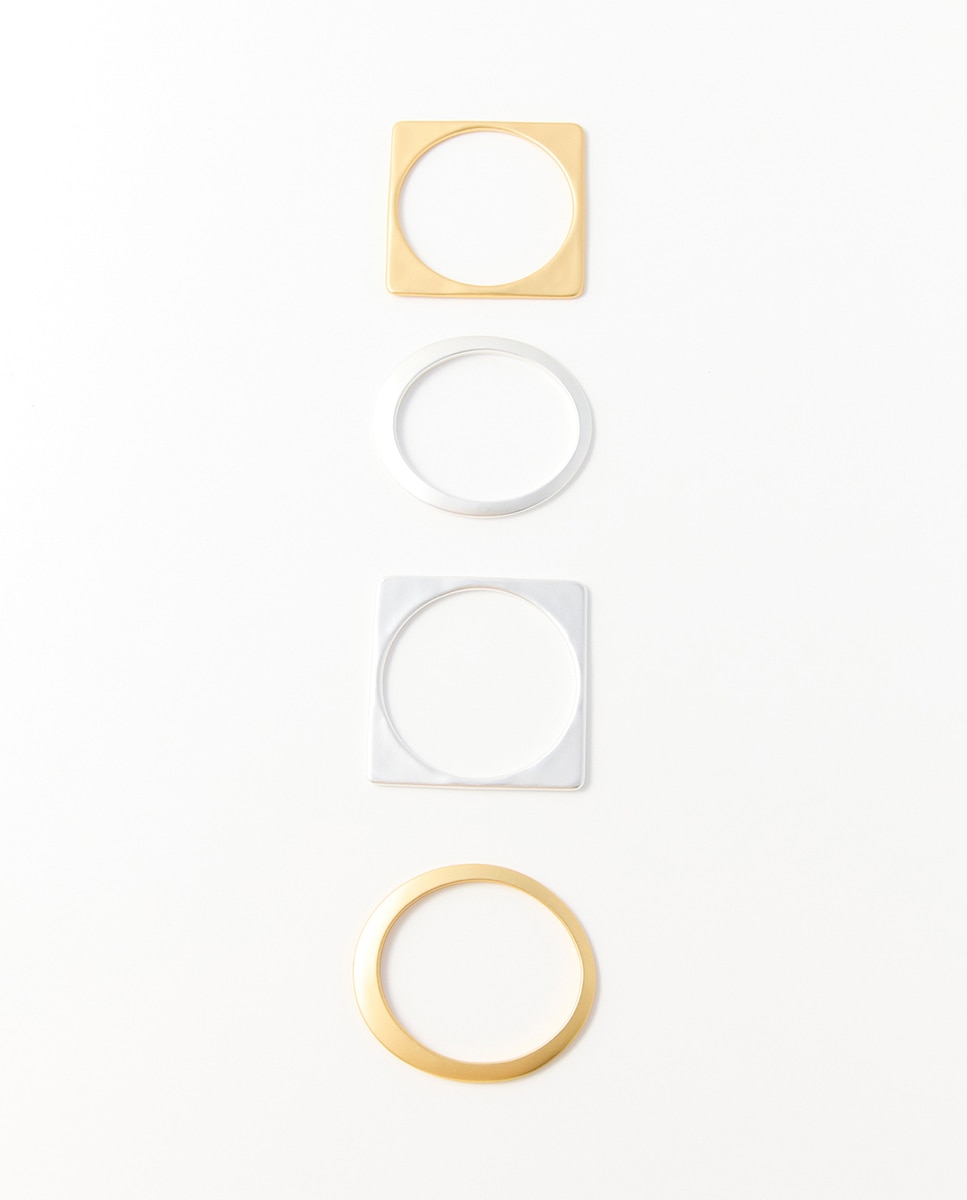Imagem 0 de Conjunto de 4 Pulseiras Geométricas