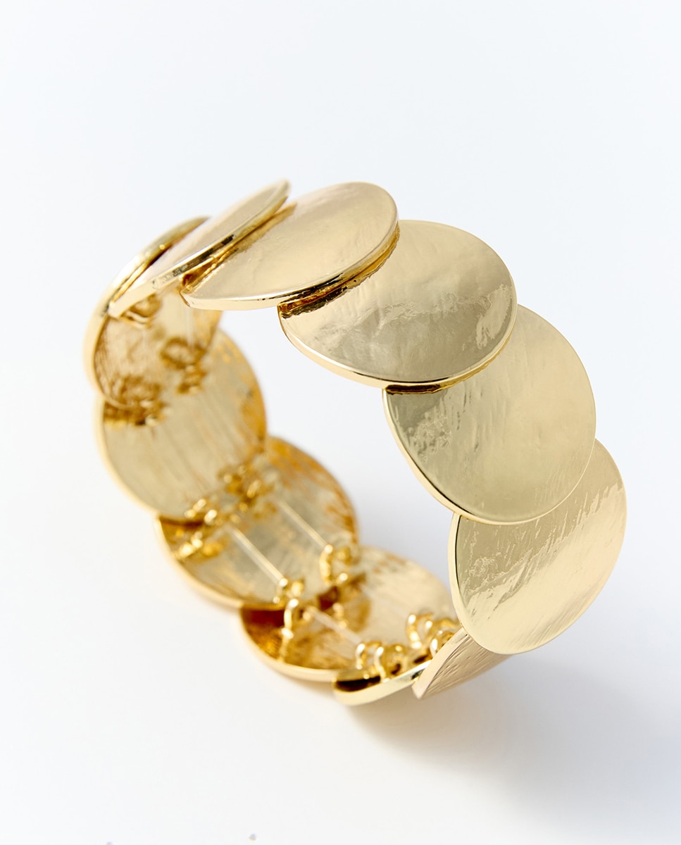 Pulseira Elástica com Círculos 390 Ouro-2