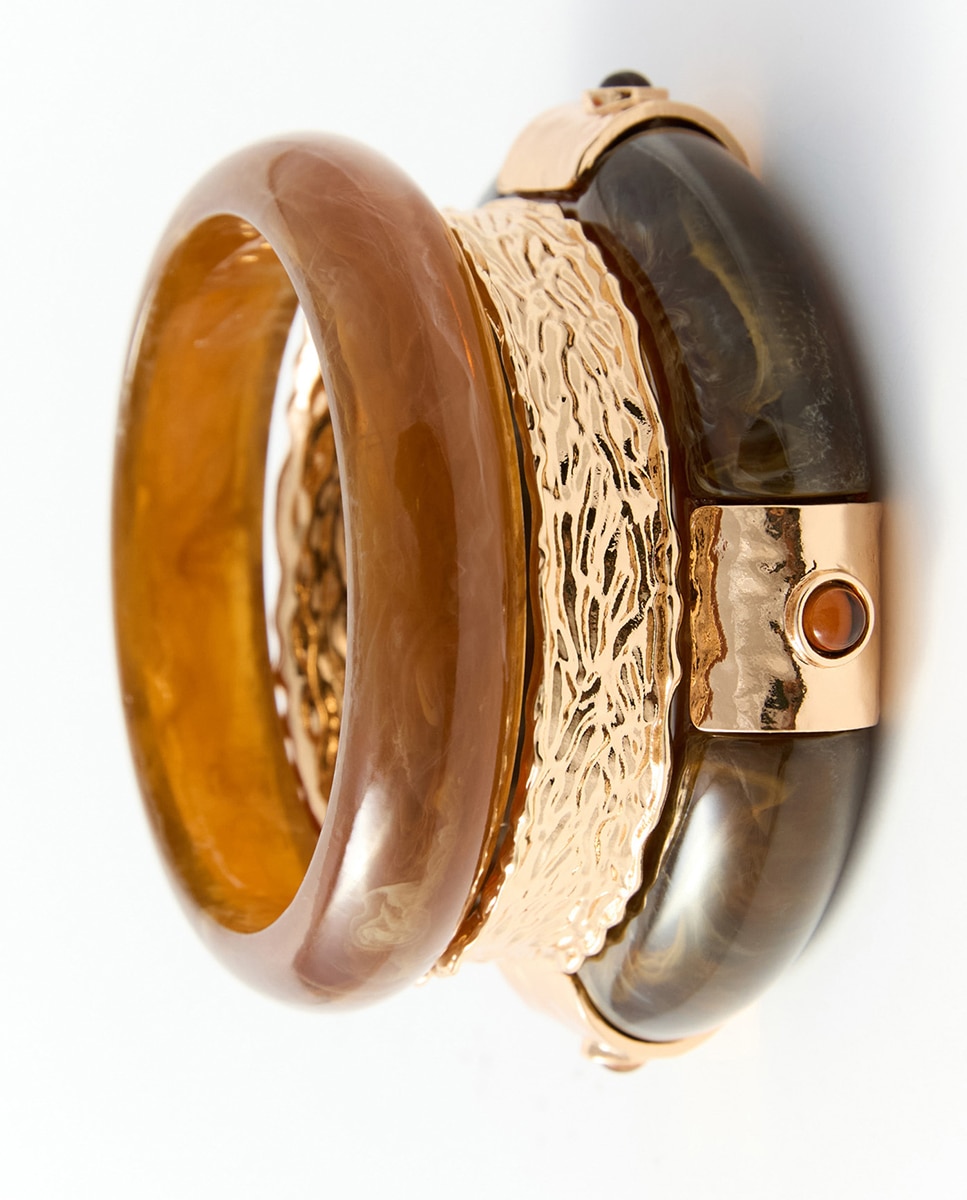 Conjunto de 3 Pulseiras Tesouro Castanho-2