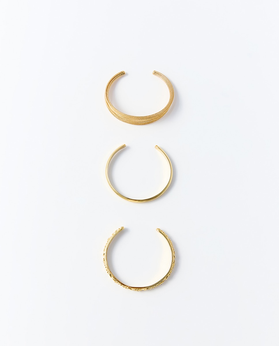 Imagem 0 de Conjunto de 3 Pulseiras Rígidas