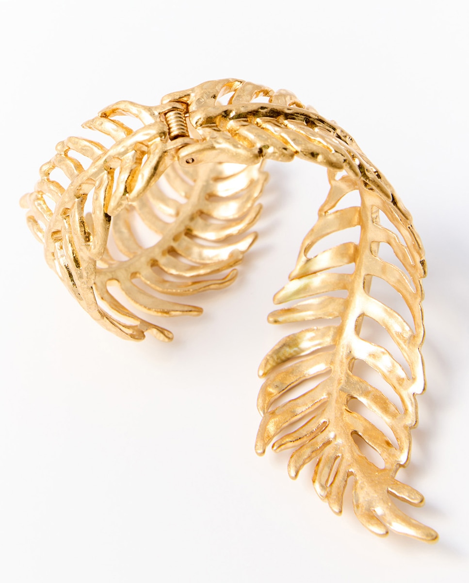 Bracelete com Folha Envolvente 390 Ouro-2