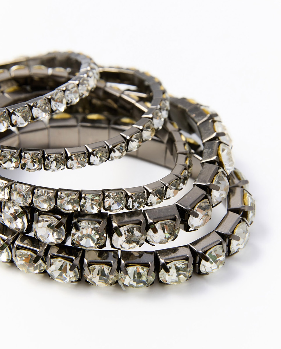 Conjunto de 5 Pulseiras com Joia 830 Antracite-2