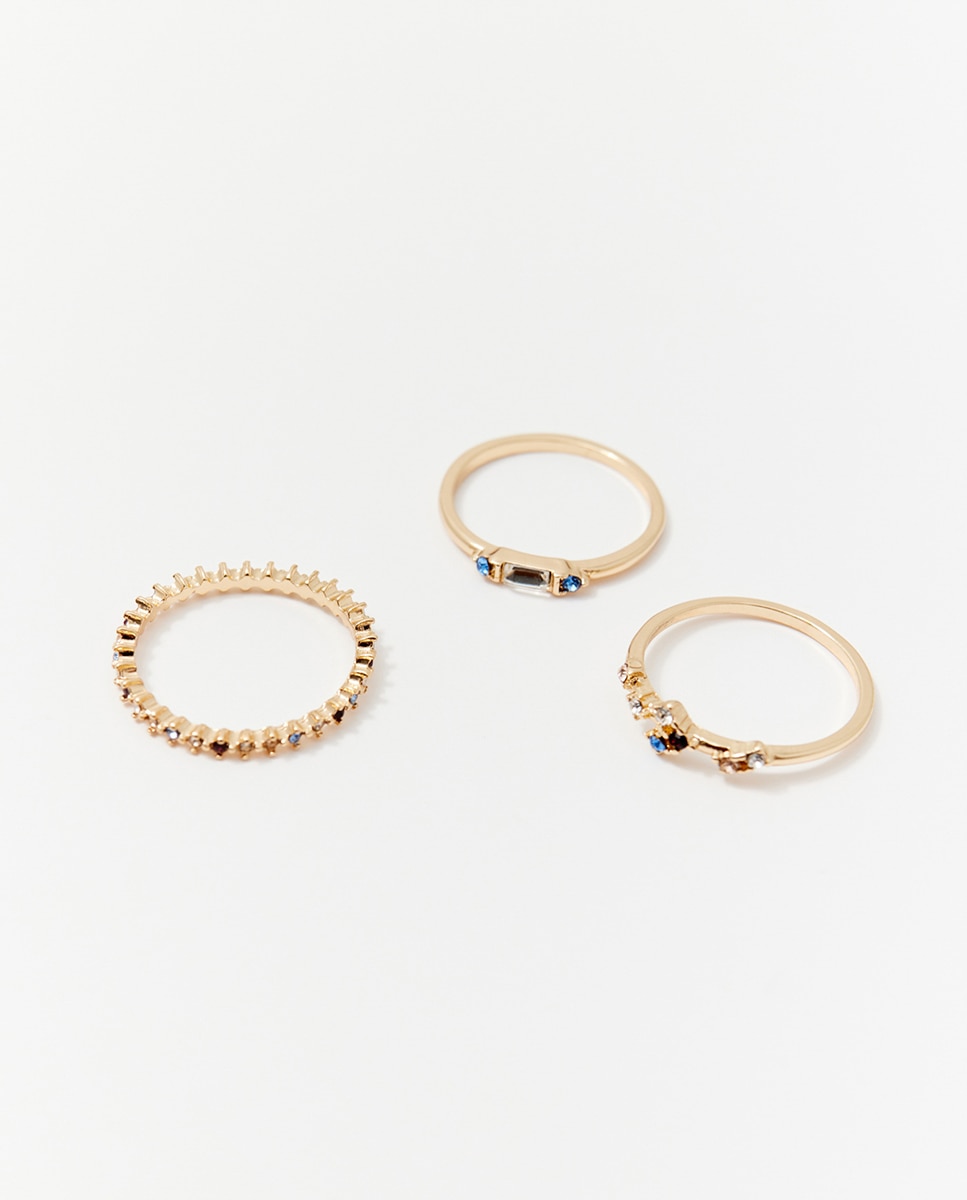 Conjunto de 6 Anéis Delicados Multicolor-2