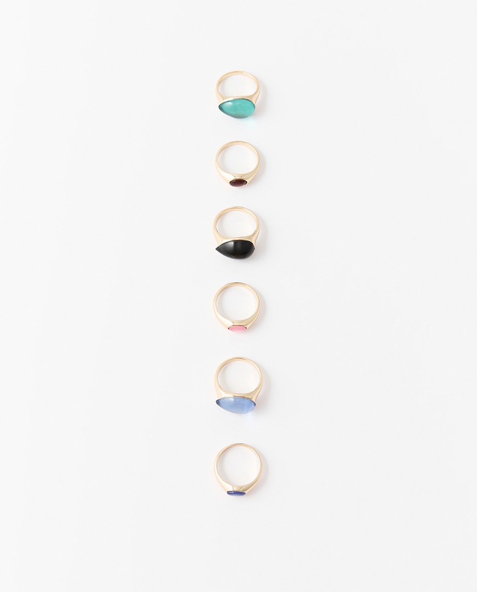 Imagem 0 de Conjunto de anéis com pedras