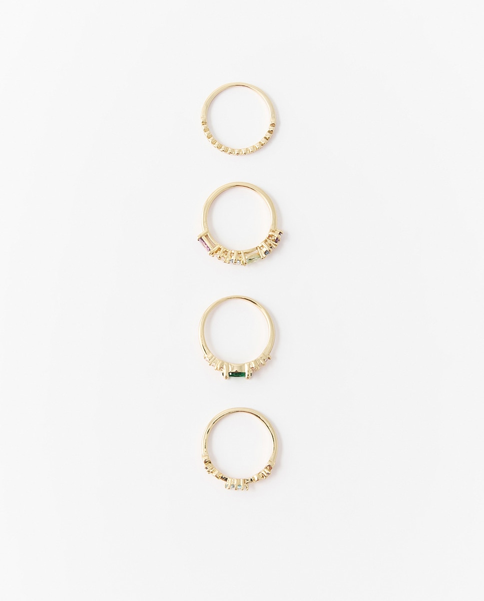 Imagem 0 de Conjunto de 4 Anéis Delicados