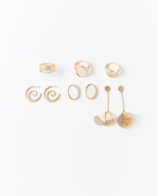 Imagen 0 de Conjunto anillo triple metal