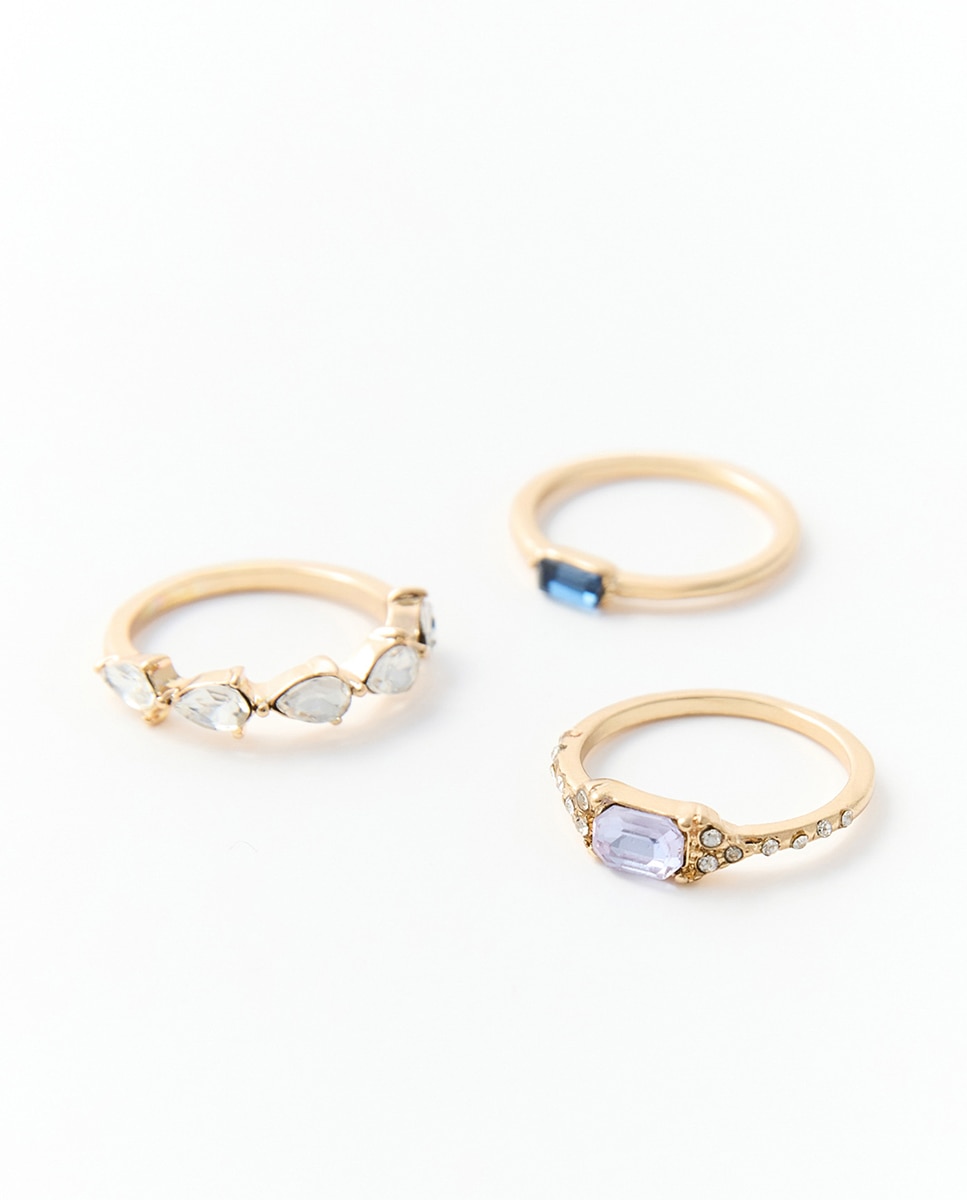 Conjunto de 7 Anéis Multicolor-2