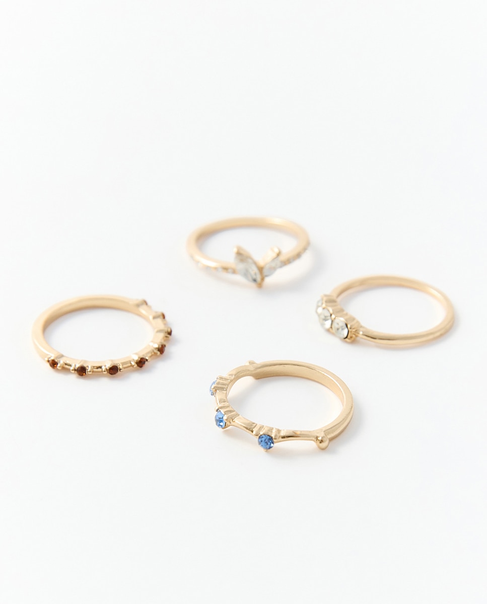 Conjunto de 7 Anéis Multicolor-3