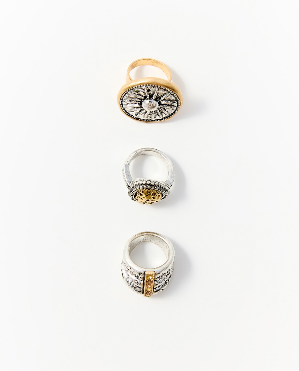 Imagen 0 de Set 3 maxi anillos étnicos