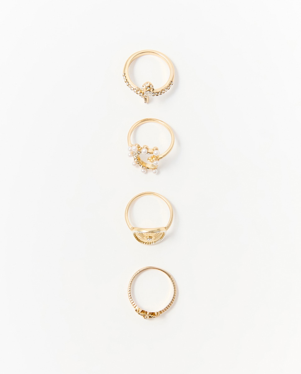 Imagen 0 de Set 4 anillos luna