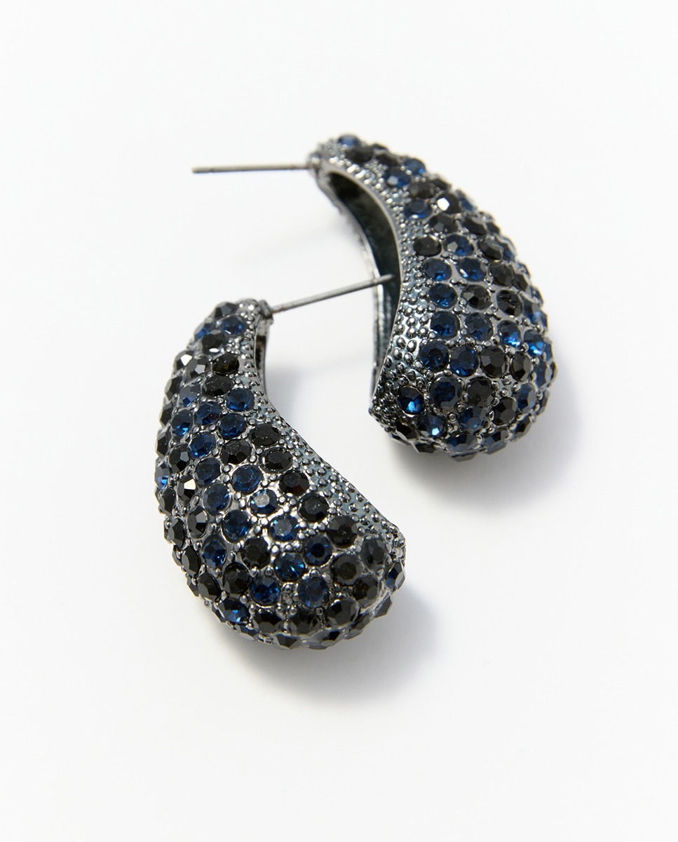 Conjunto de anel com brilhos 430 Azul Escuro-2