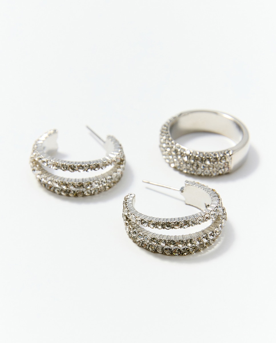 Conjunto Triplo com Cristais Multicolor-2