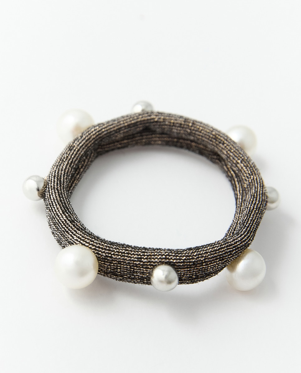 Conjunto de Elásticos com Pérolas Multicolor-2