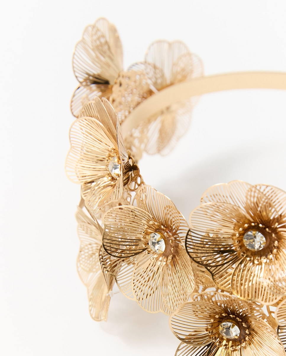 Bandolete Floral com Filigrana Ouro-2