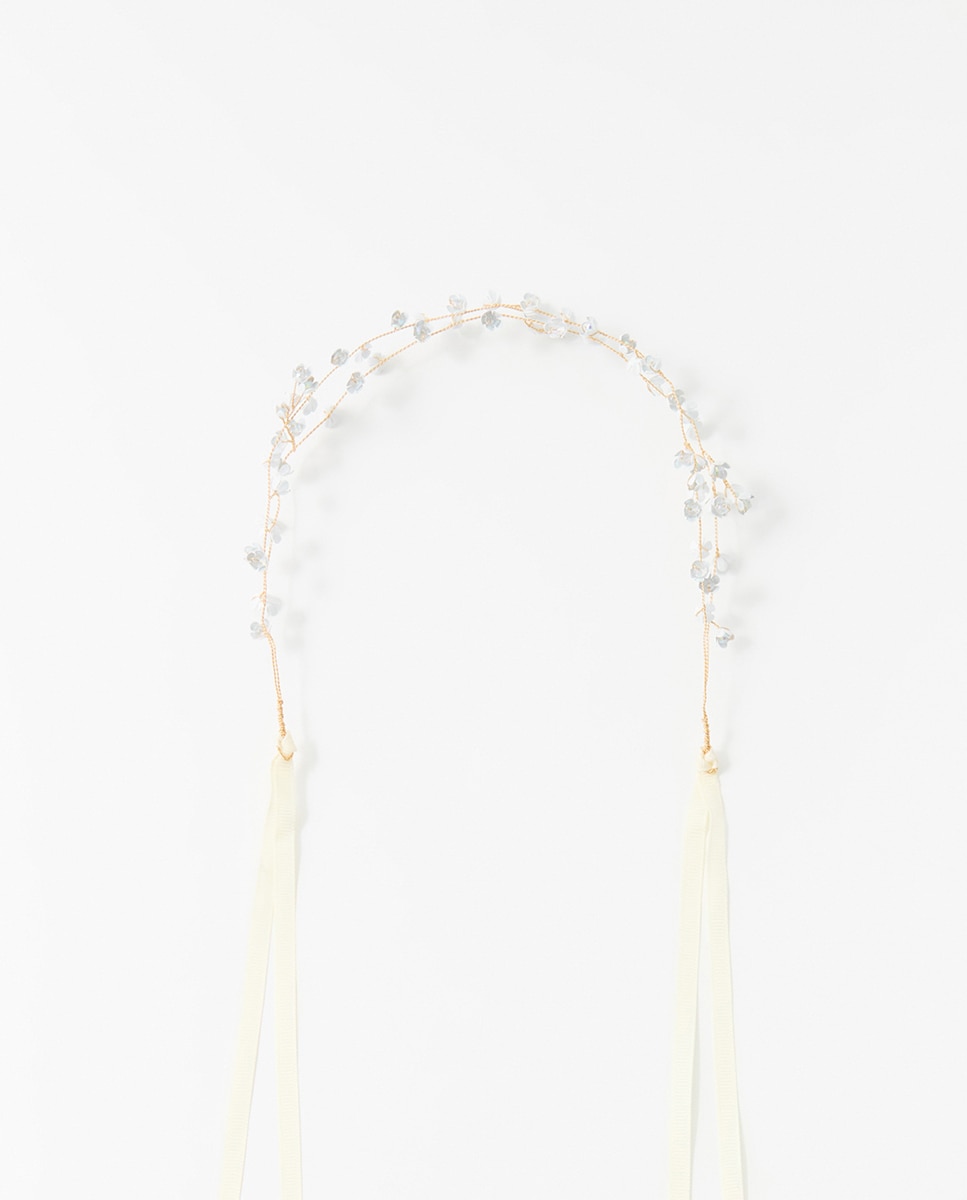 Bandolete Multiposições com Flores Branco-2