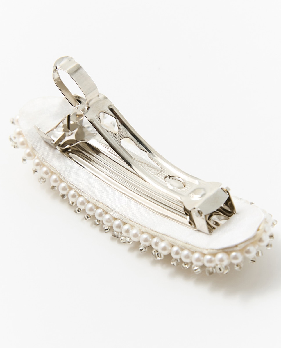 Travessão de Pérola Retangular Cru-2