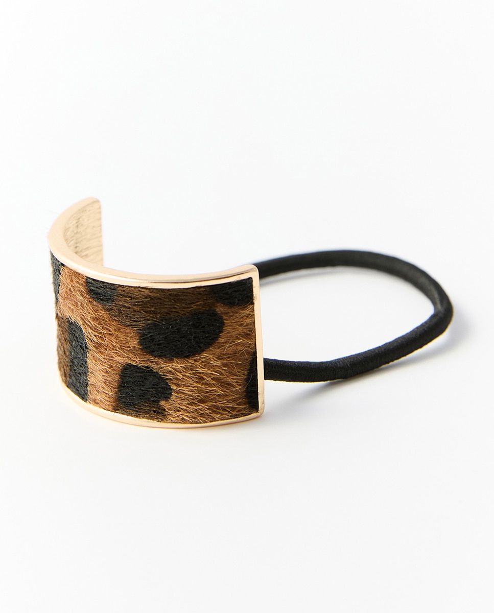 Conjunto de 2 Elásticos com Metal Leopardo Multicolor-2