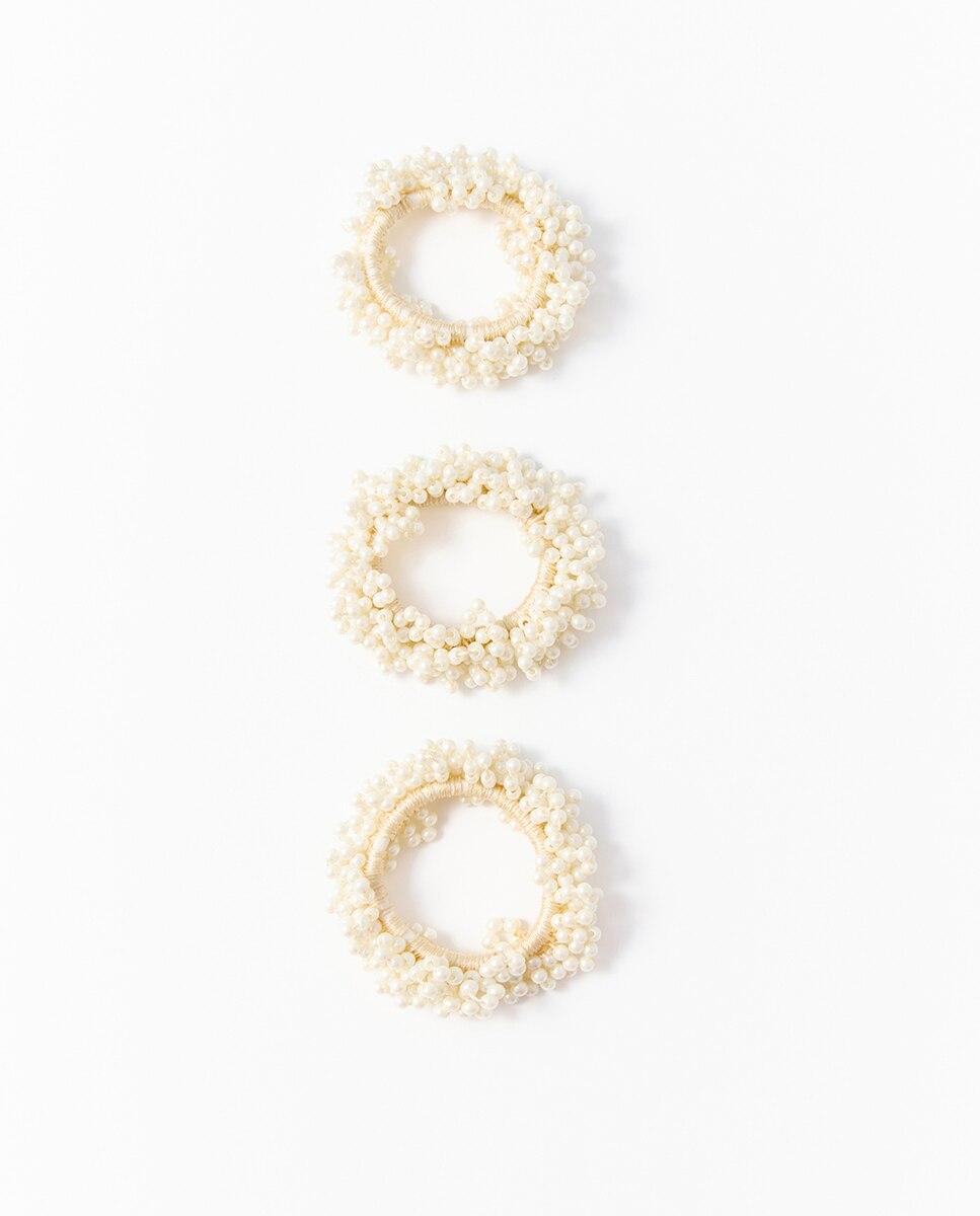 Imagem 0 de Conjunto de 3 Elásticos com Pérolas