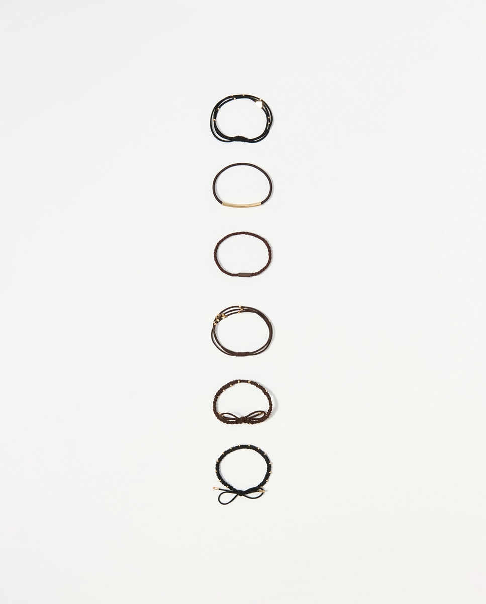 Imagem 0 de Conjunto de 6 Elásticos com Missangas