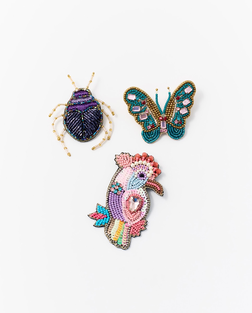 Conjunto de Pregadeiras com Animais Multicolor-1
