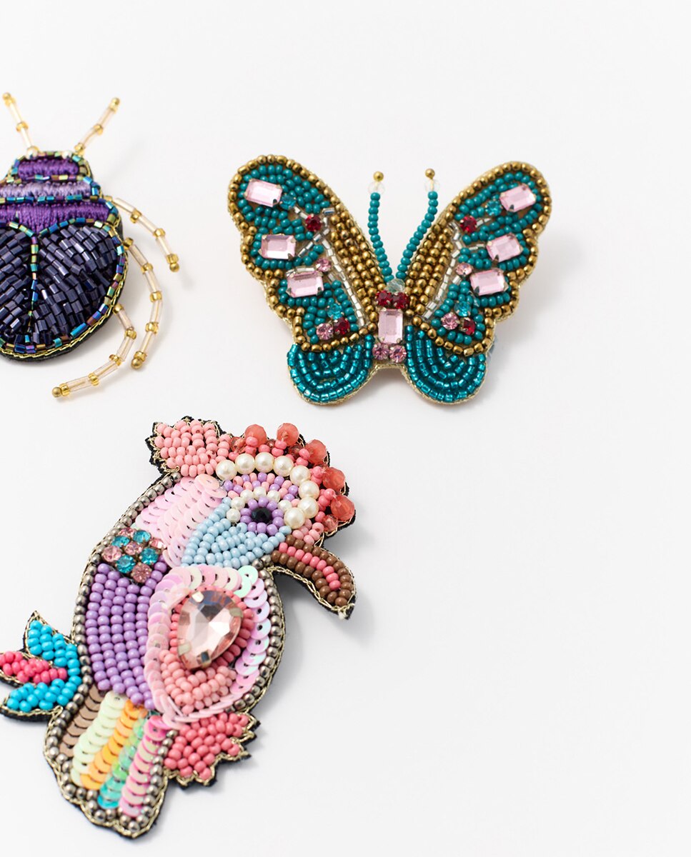 Conjunto de Pregadeiras com Animais Multicolor-2