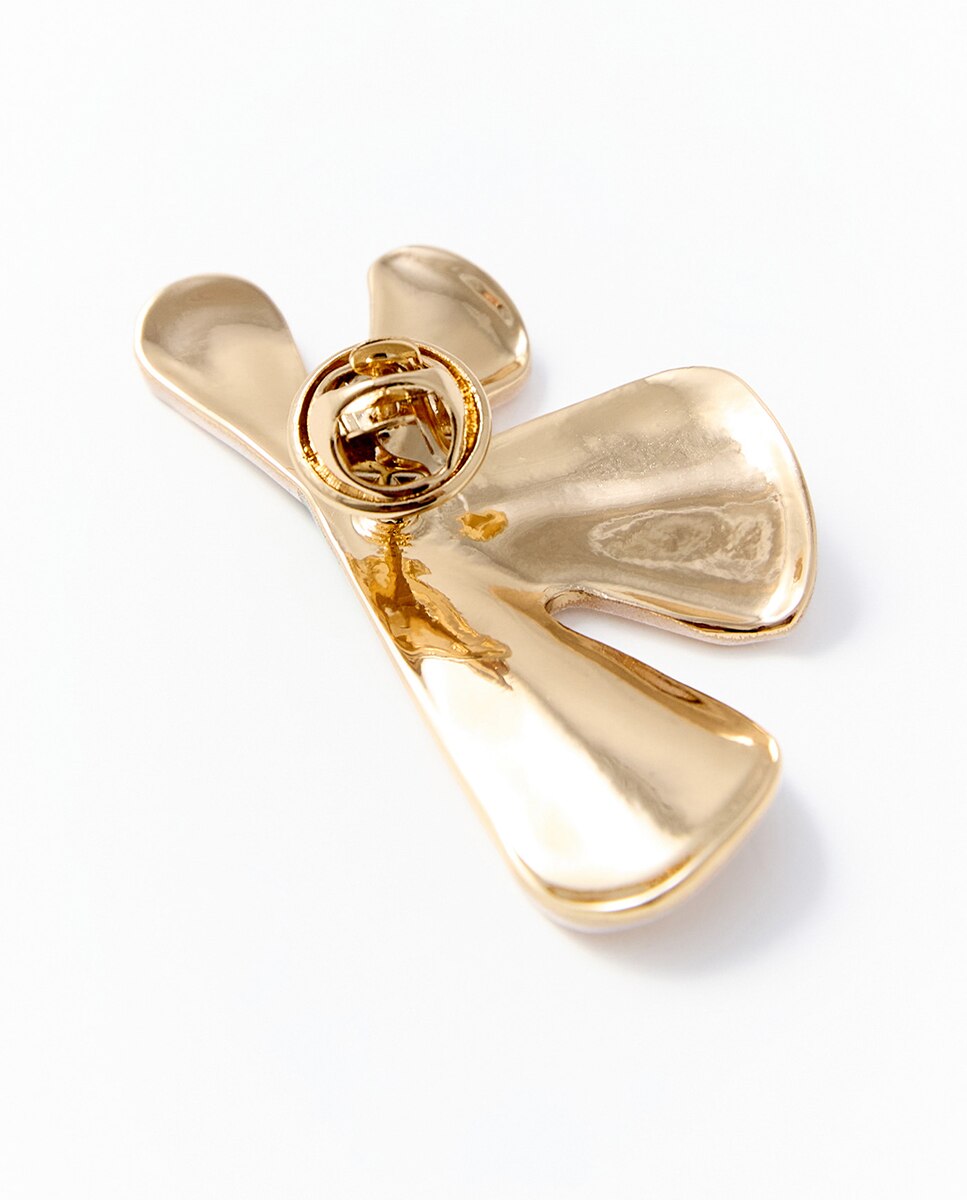 Conjunto de 4 Pins de Metal Floral 390 Ouro-3