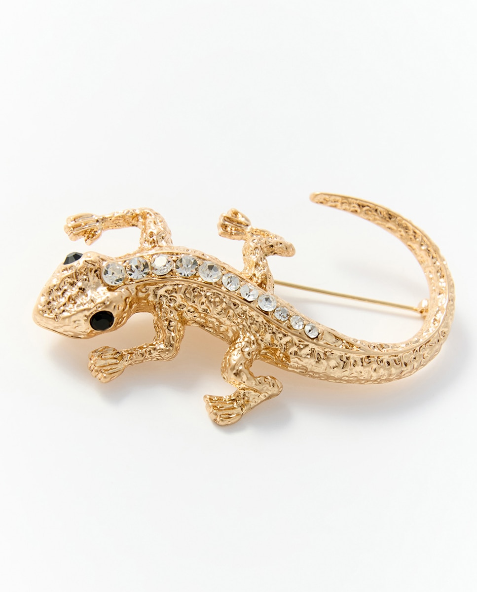 Conjunto de 2 Pregadeiras Leão com Brilhos 390 Ouro-2