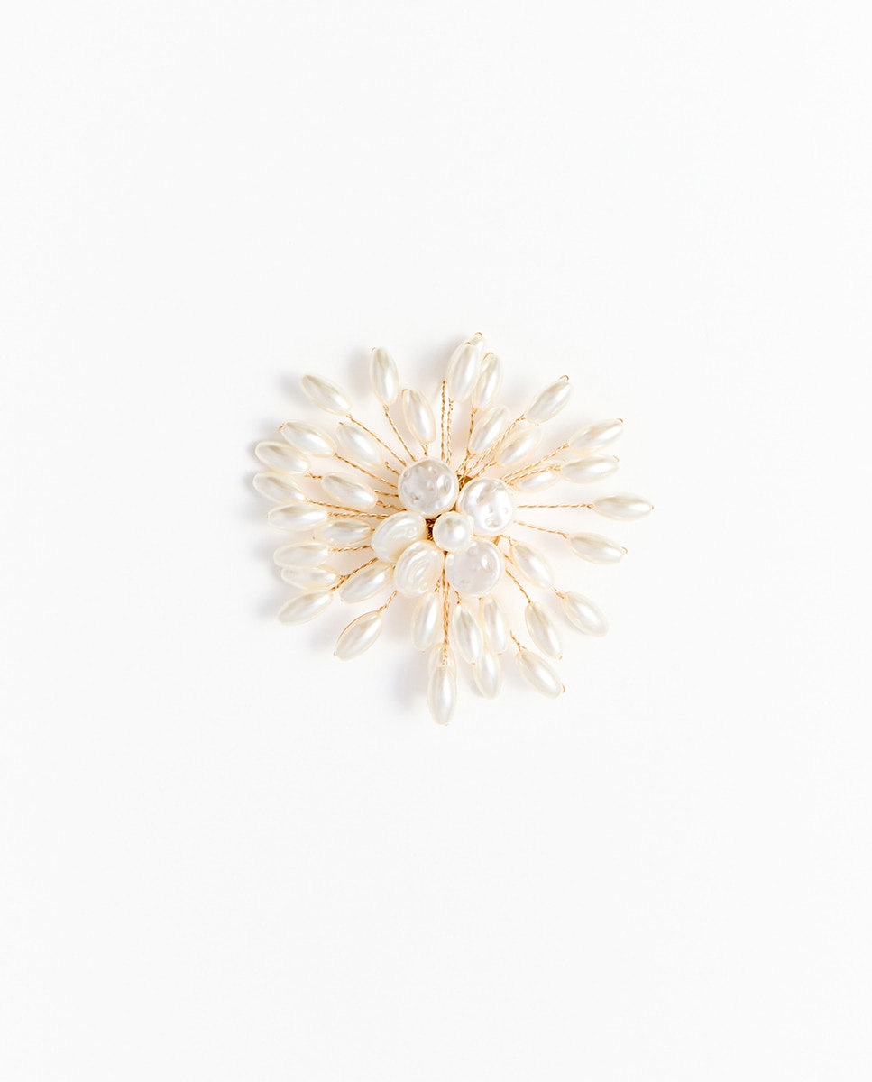Maxibroche burruño perlas - Sfera - 120 Crudo 120 Crudo-1